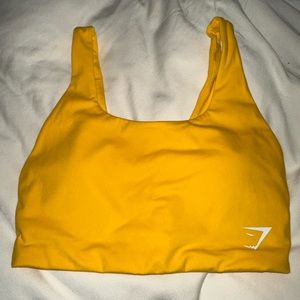 GYMSHARK TANK TOP WARM YELLOW SPORTS BRA